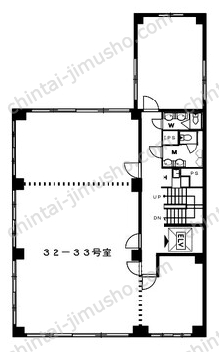 喜助内神田ビル3階の間取図