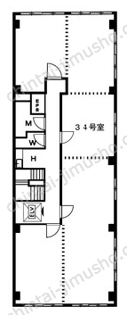 喜助新千代田ビル3階の間取図