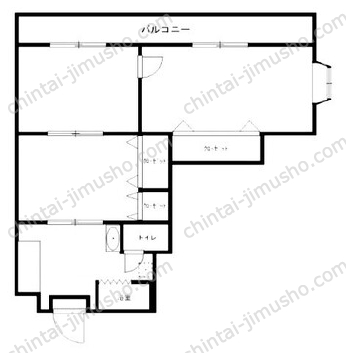 三紅マンション2階の間取図