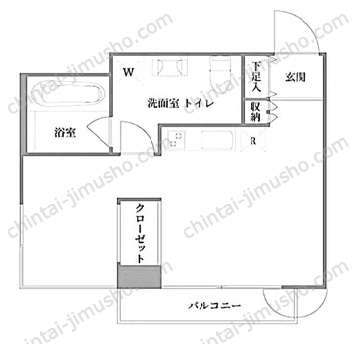 築地永谷タウンプラザ7階の間取図