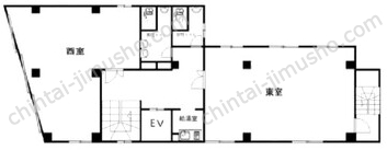 第2開新社ビル3階の間取図