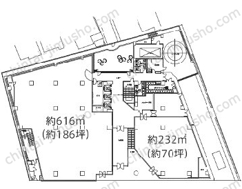 オーク高輪ビル1階の間取図
