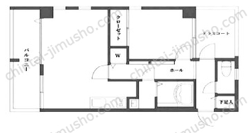 Kハウス2階の間取図