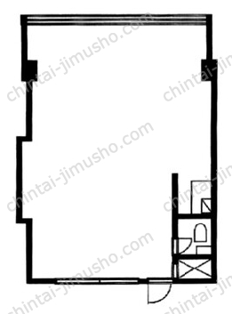 岩本町ビル6階の間取図