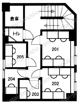 モンシャトー秋葉原2階の間取図