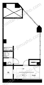 第一岡村ビル1階の間取図