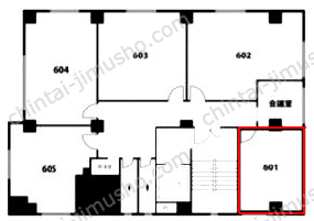 天翔オフィス新橋赤レンガ通りANNEX6階の間取図