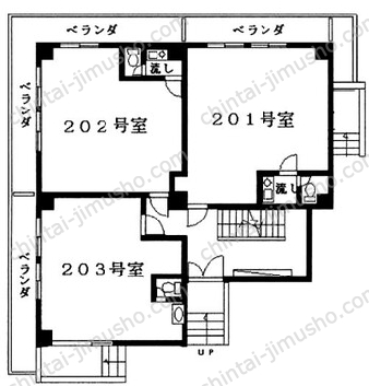 神宮前青山ビル2階の間取図