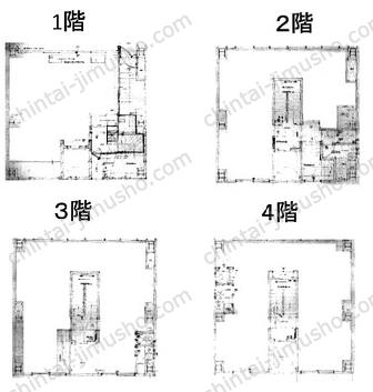 翠雲堂稲荷町店ビル一括貸の間取図
