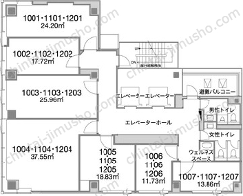 H1O芝公園の間取図