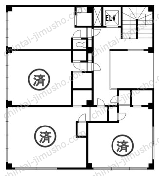 池与ビル4階の間取図