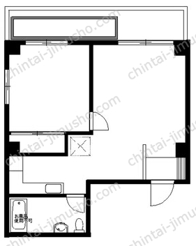 シャンブル神宮前1階の間取図