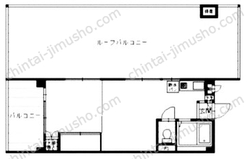 中野第三コーポ5階の間取図