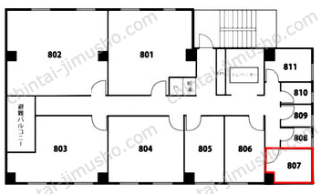天翔オフィス田町8Fの間取図