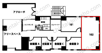 天翔オフィス後楽園の間取図