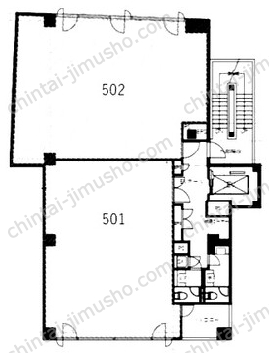 皆川ビル5Fの間取図