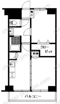 永谷リヴュール新宿8階の間取図