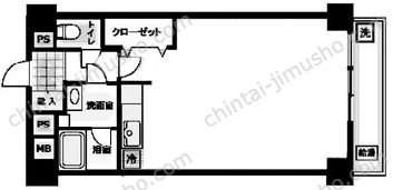 トーア新富マンション4階の間取図