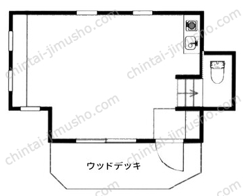レジデンス星野はなれ1階の間取図