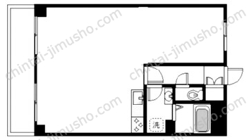 御苑ホームズ1Fの間取図