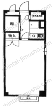 第18通南ビル4階の間取図