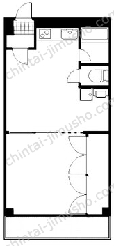 ヒルトップ高輪2階の間取図