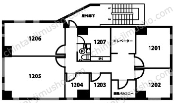 天翔オフィス後楽園の間取図