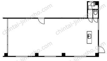 CRANEビル1階の間取図