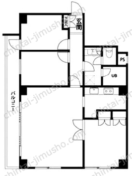 骨董通りビル9階の間取図