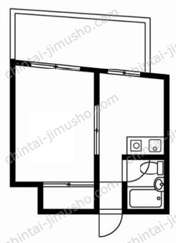 カーサフジイ4Fの間取図