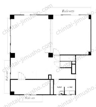 ニュー常盤松マンション6Fの間取図