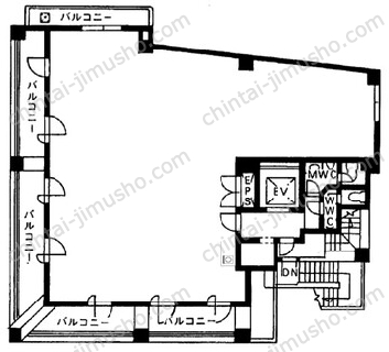 第1三倉ビル6階の間取図