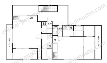 本町4丁目貸事務所2Fの間取図