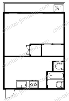 第一長門ビル6Fの間取図