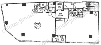 新宿KMビル6階の間取図