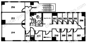 天翔オフィス後楽園2Fの間取図