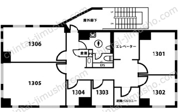天翔オフィス後楽園13Fの間取図