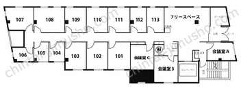 天翔オフィス池袋西口ANNEX1Fの間取図