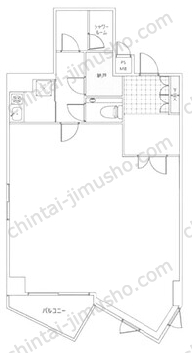 池袋シティハイツ4Fの間取図