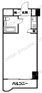 朝日後楽園マンション5Fの間取図