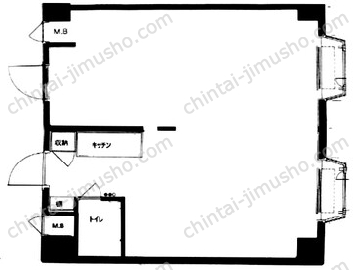 赤坂ベルゴ10Fの間取図