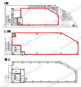 （仮）瀬田一丁目ビル計画2Fの間取図