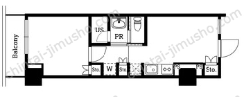 JP ebisu residence／co-ba ebisu residence2Fの間取図