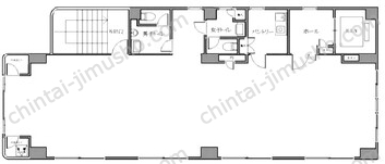 Uビル一括貸の間取図