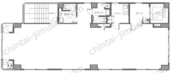 Uビル一括貸の間取図