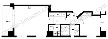 赤坂Kマンション9Fの間取図