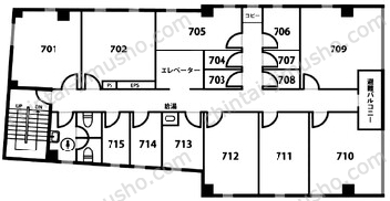 天翔オフィス日本橋茅場町7Fの間取図