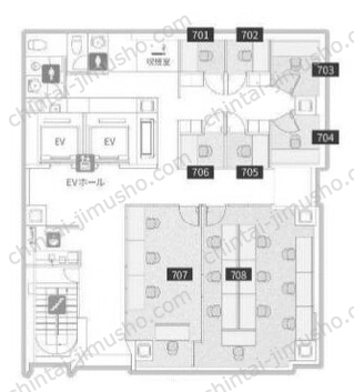 日比谷頴川ビル／ビジョンワークス有楽町7Fの間取図