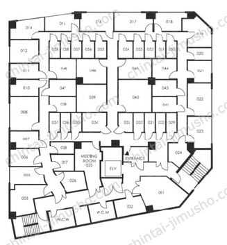 武蔵野ビル／ハローオフィス新宿5Fの間取図