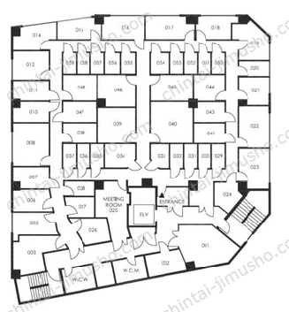 武蔵野ビル／ハローオフィス新宿5Fの間取図